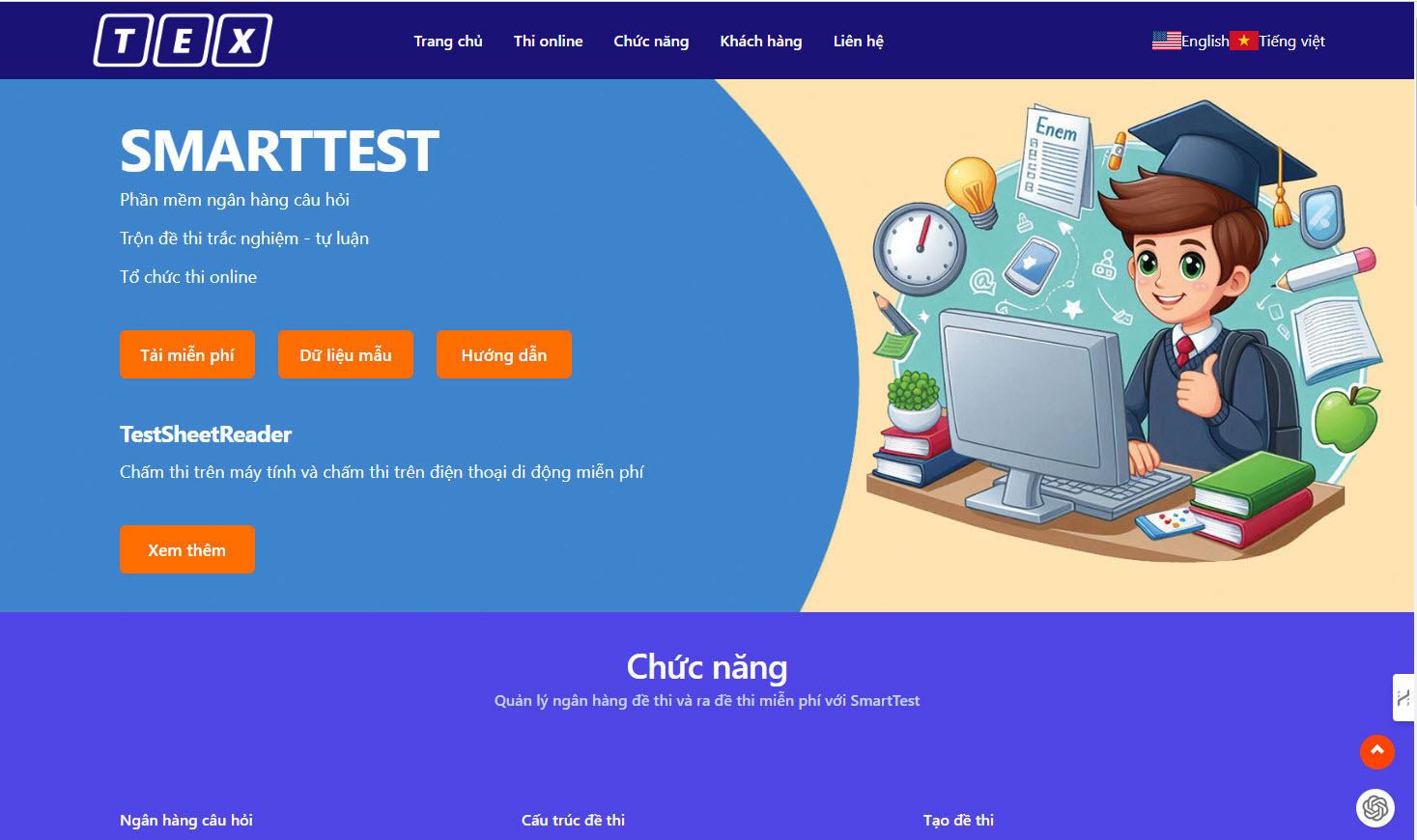 Smart Test Desktop - Phần mềm trộn đề thi thông minh phiên bản Window